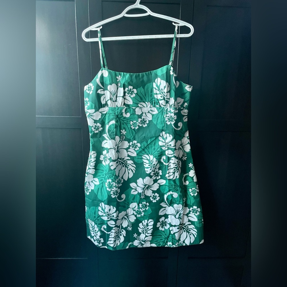 Green Floral Hawaïen Sundress